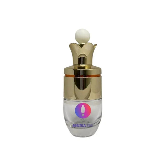 Luxury 50ml Glass Dropper Bottle with Gold Crown Cap