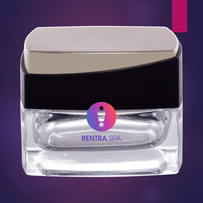 Square Glass Jar 20g with Black Lid for Face Cream (C04)