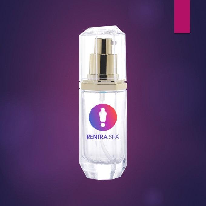 Premium 40ml Oval Glass Bottle with Gold Lotion Pump (C12)