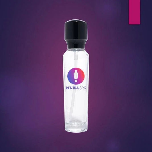 50ml Glass Bottles + Lotion Pump + Premium Unique Shaped Black Cap (C14)