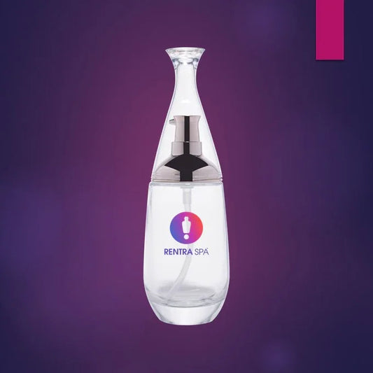 C48 - Imported Empty Premium Decanter Shaped 100ml Glass Bottles Lotion Pump