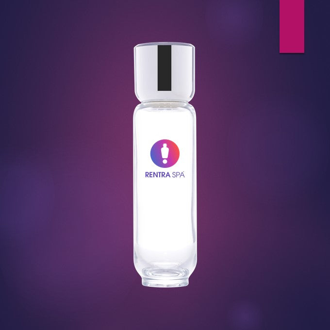 C60 - Imported Premium 120ml Clear Glass Bottle with Screw Cap with Rose Etching