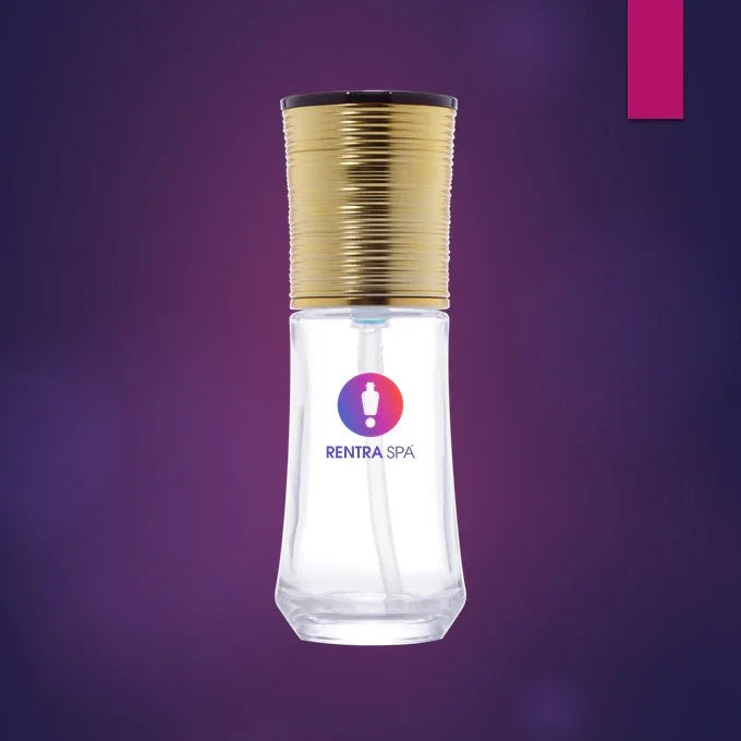 40ml Premium Glass Bottles + Lotion Pump + Gold Ribbed Cap (C67)