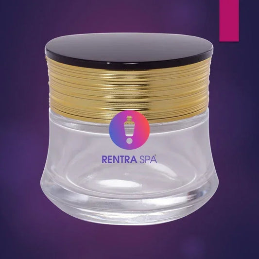 30g Premium Glass Jars + Gold Ribbed Lid + Inner Wad (C67)