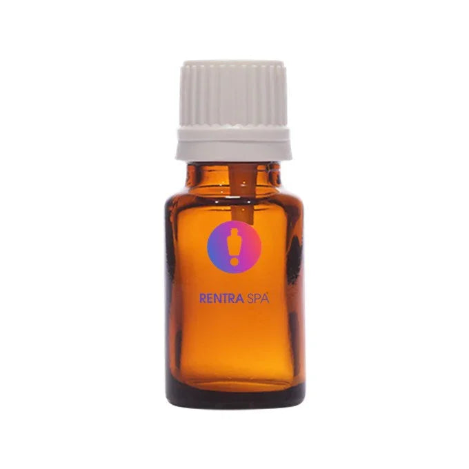 Amber glass dropper bottle with white cap for cosmetic packaging