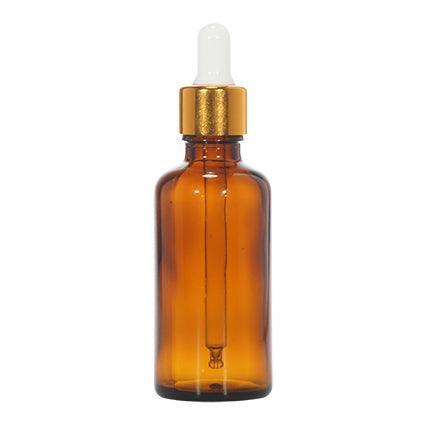 18mm Imported Empty 50ml Round Amber Glass Dropper Bottle - Rentra S.P.A™