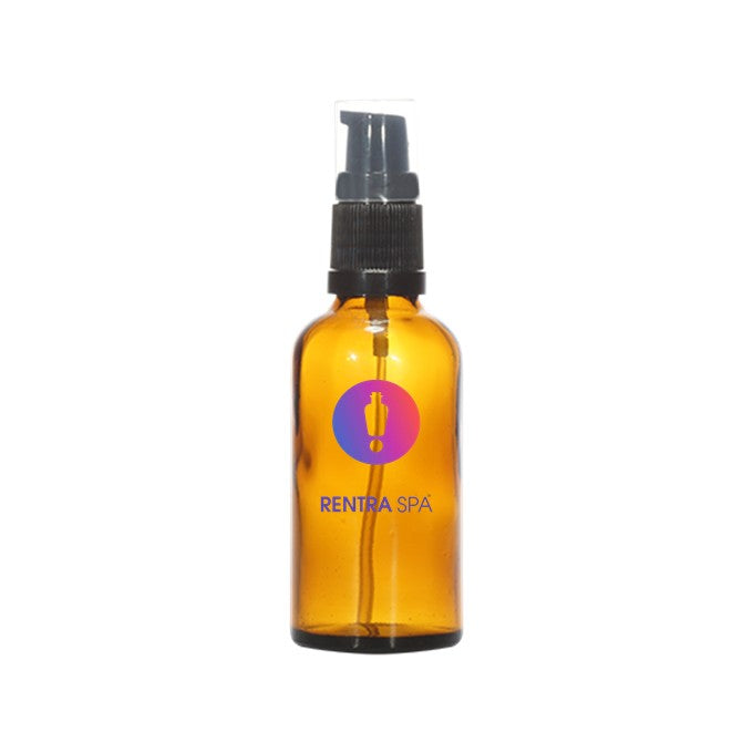 50ml Amber Glass Lotion Bottles with Pump + Cap
