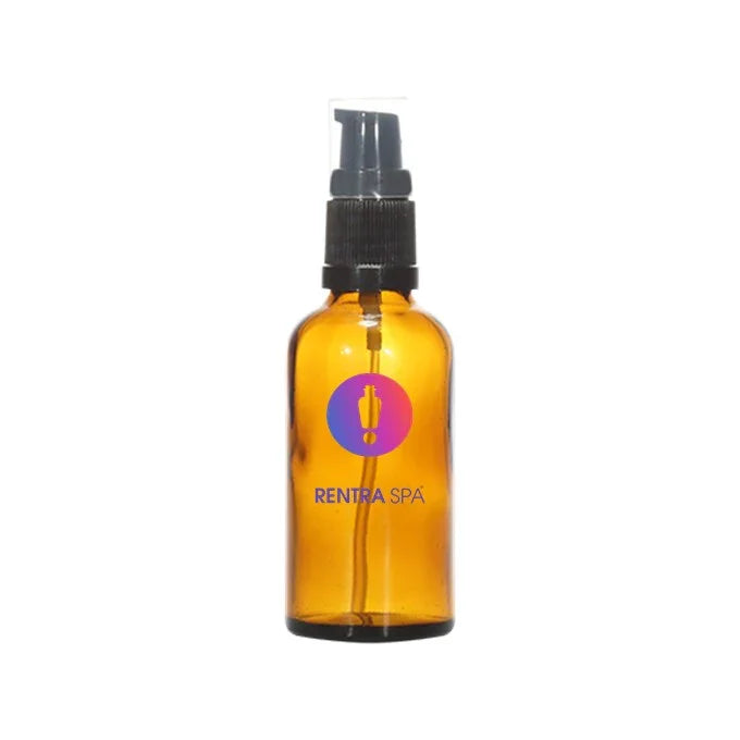 50ml Amber Glass Lotion Bottles with Pump + Cap
