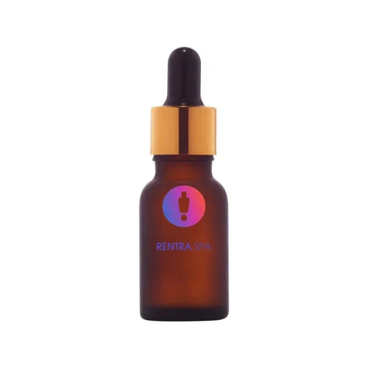 Amber glass dropper bottle with gold cap, ideal for cosmetic packaging