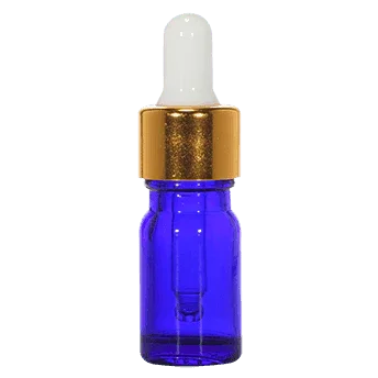 18mm Imported Empty Round Cobalt Blue 5ml Glass Dropper Bottle - Rentra S.P.A™