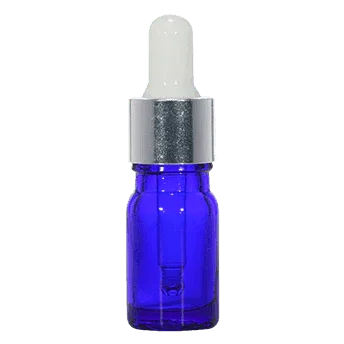 18mm Imported Empty Round Cobalt Blue 5ml Glass Dropper Bottle - Rentra S.P.A™