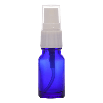 10ml Blue Glass Bottle with Spray Pump