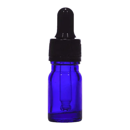 18mm Imported Empty Round Cobalt Blue 5ml Glass Dropper Bottle - Rentra S.P.A™