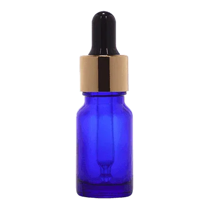 18mm Imported Empty Round Cobalt Blue 5ml Glass Dropper Bottle - Rentra S.P.A™