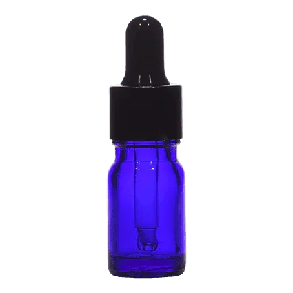 18mm Imported Empty Round Cobalt Blue 5ml Glass Dropper Bottle - Rentra S.P.A™