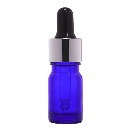 18mm Imported Empty Round Cobalt Blue 5ml Glass Dropper Bottle - Rentra S.P.A™