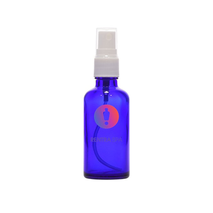 50ml Blue Glass Bottle with Spray Pump