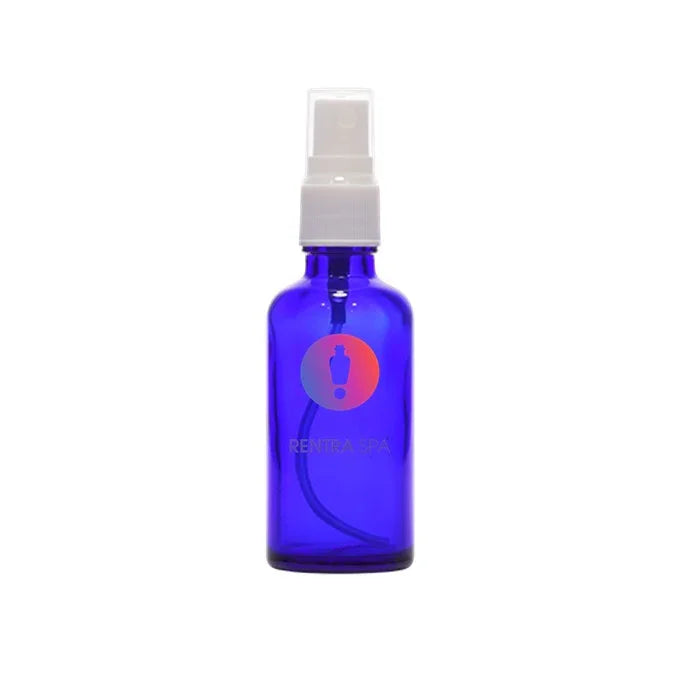 50ml Blue Glass Bottle with Spray Pump