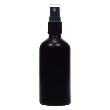 100ml Coated Black Glass Bottle with Spray Pump