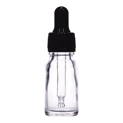 18mm Imported Empty 10ml Round Clear Glass Dropper Bottle - Rentra S.P.A™