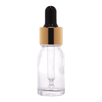 18mm Imported Empty 10ml Round Clear Glass Dropper Bottle - Rentra S.P.A™