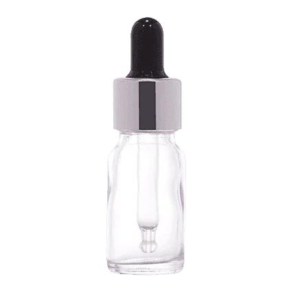 18mm Imported Empty 10ml Round Clear Glass Dropper Bottle - Rentra S.P.A™