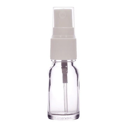 18mm Imported Empty 10ml Round Clear Glass Bottle with Spray Pump - Rentra S.P.A™