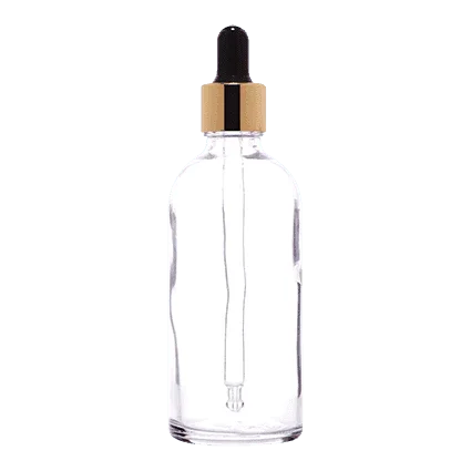 18mm Imported Empty 100ml Round Clear Glass Dropper Bottle - Rentra S.P.A™