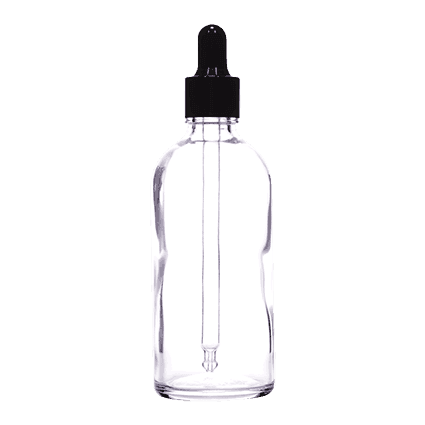 18mm Imported Empty 100ml Round Clear Glass Dropper Bottle - Rentra S.P.A™