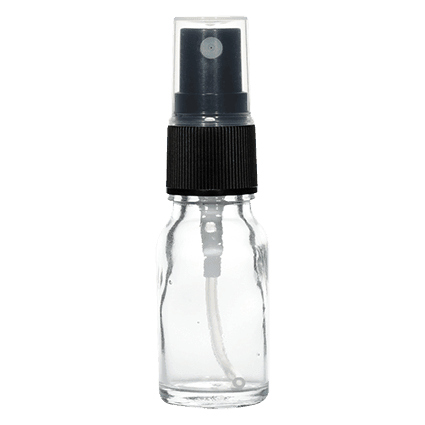 18mm Imported Empty 10ml Round Clear Glass Bottle with Spray Pump - Rentra S.P.A™