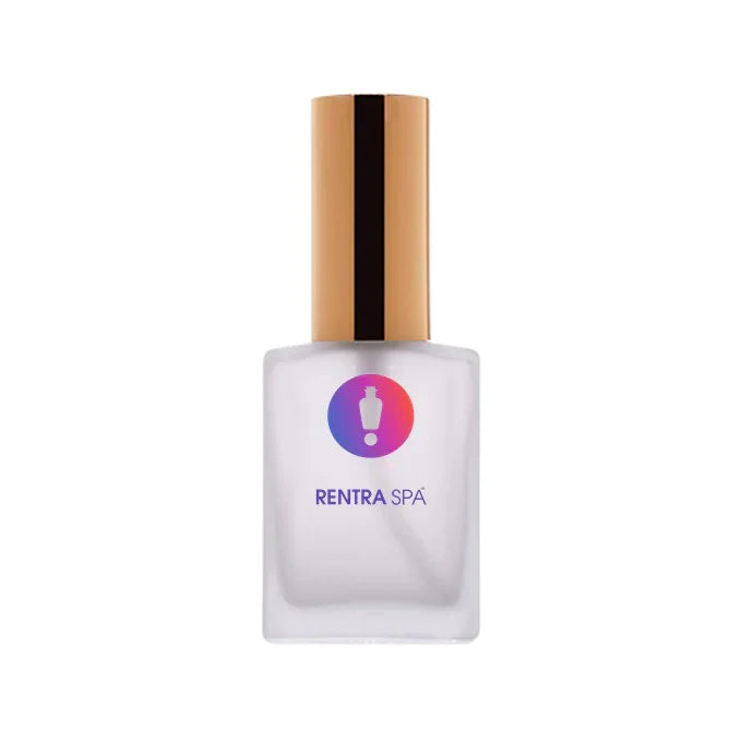 30ml Rectangular Frosted Glass Bottle + Metal Lotion Pump + Metal Cap