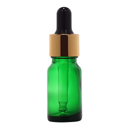 Imported Empty 10ml Round Green Glass Dropper Bottle