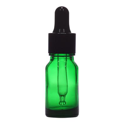 Imported Empty 10ml Round Green Glass Dropper Bottle