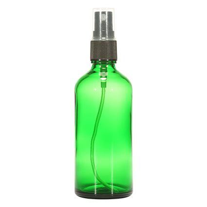 100ml Green Glass Bottle with Spray Pump