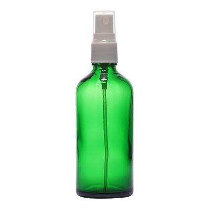 100ml Green Glass Bottle with Spray Pump