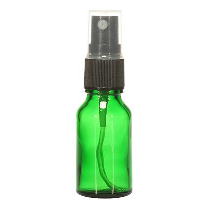15ml Green Glass Bottle with Spray Pump