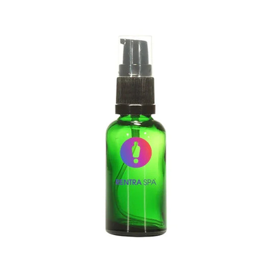 30ml Green Glass Lotion Bottles with Pump + Cap