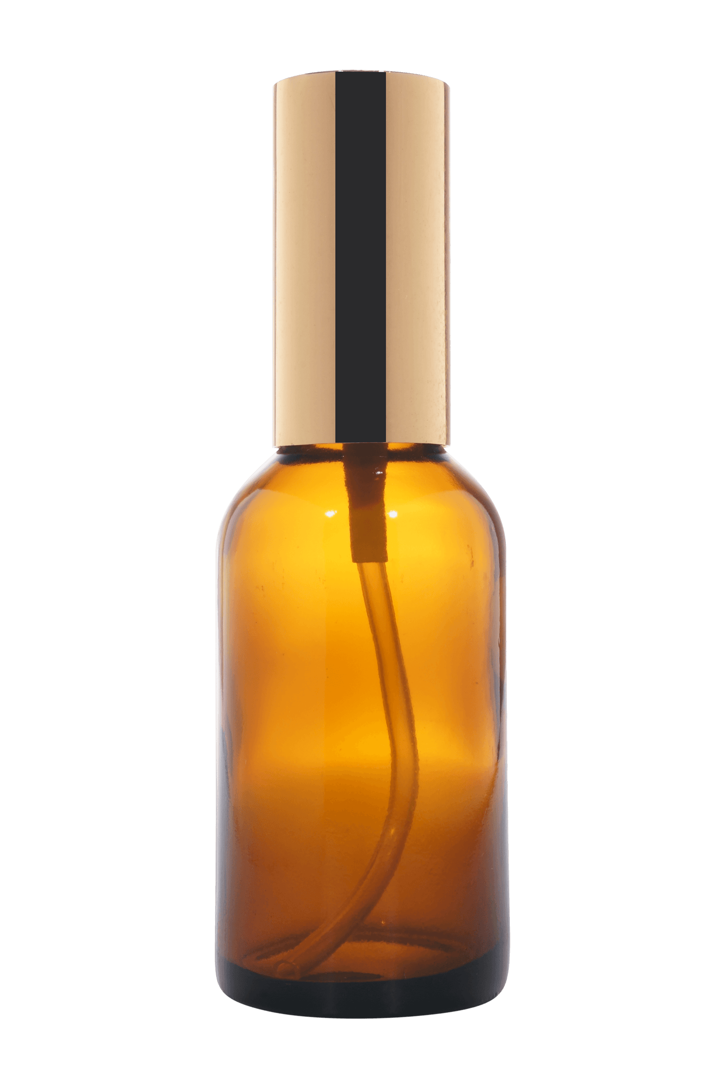 100ml Amber Glass Lotion Bottle + Metal Pump + Metal Cap