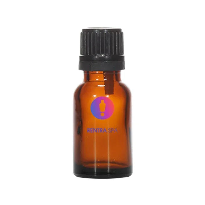 Amber glass dropper bottle with black cap for cosmetic packaging