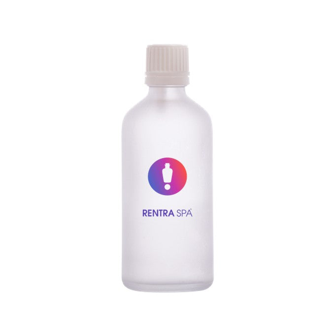 100ml Frosted Clear Glass Essential Oil Bottle — Euro Dropper & Plastic Cap