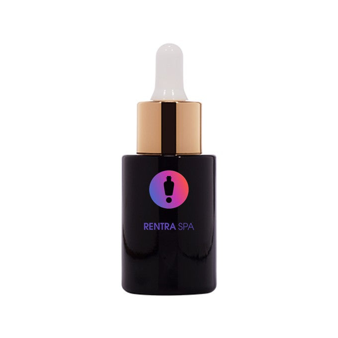 30ml Black Glass Dropper Bottle (Flat Shoulder)