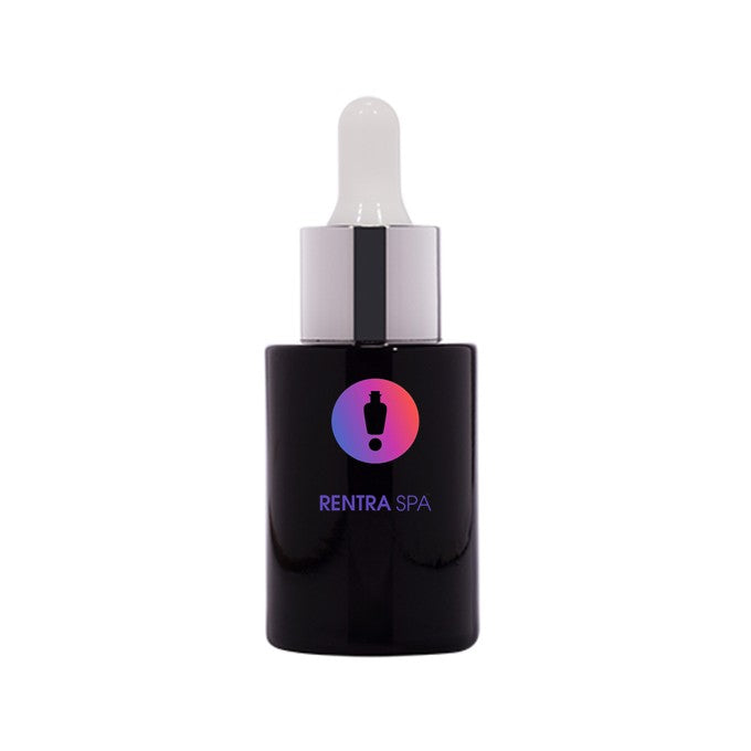 30ml Black Glass Dropper Bottle (Flat Shoulder)