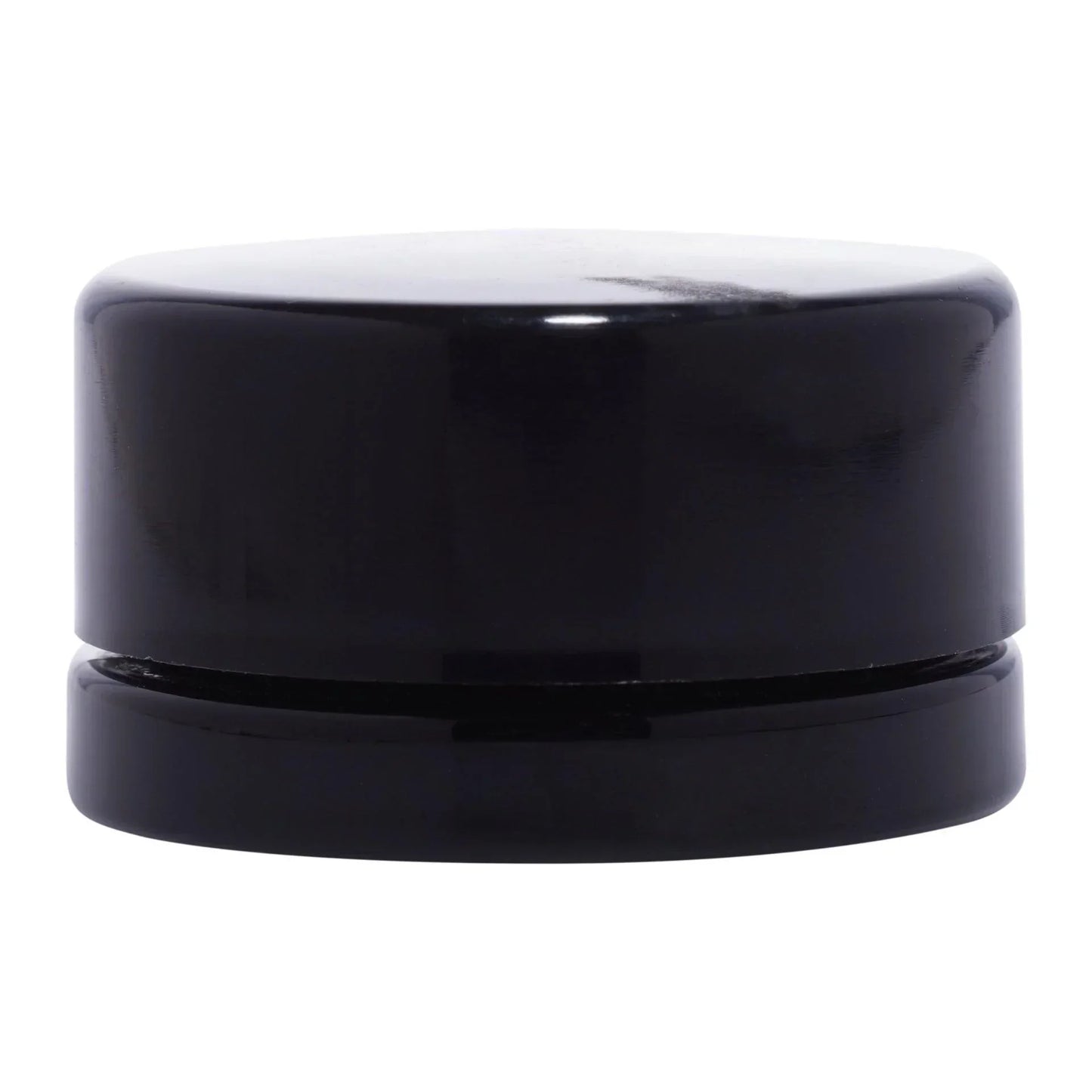 9g Petite Premium Black Round Glass Jar + Child Proof Lid