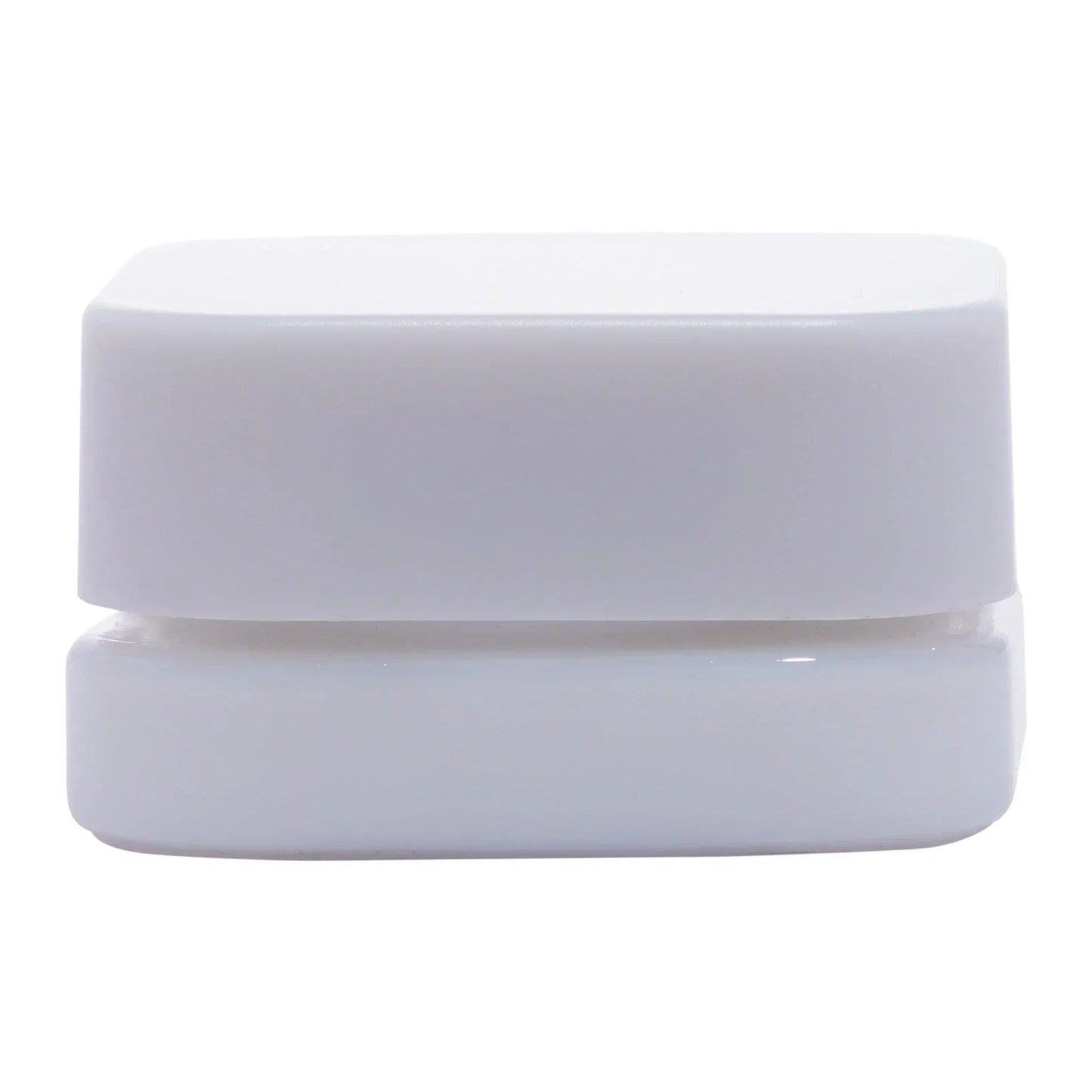 9g Petite Premium White Square Glass Jar + Child Proof Glass Lid