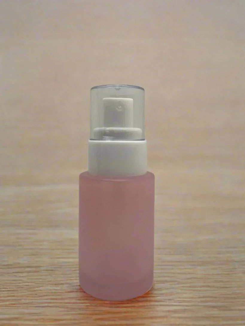 20mm Imported Empty 30ml Flat Neck Round Painted Glass Bottle + T2 Spray Pump - Rentra S.P.A™