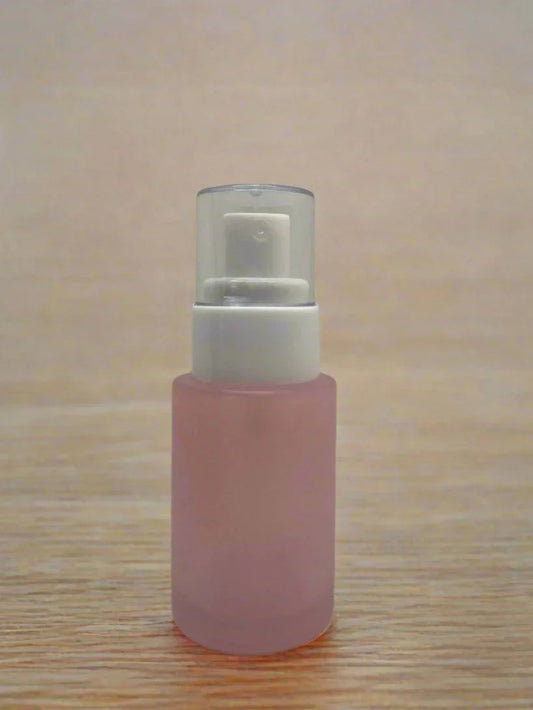 20mm Imported Empty 30ml Flat Neck Round Painted Glass Bottle + T2 Spray Pump - Rentra S.P.A™