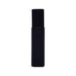 16mm black glass roll-on bottle with steel cap, 10ml, for cosmetic packaging