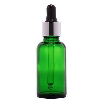 18mm Imported Empty 30ml Round Green Glass Dropper Bottle - Rentra S.P.A™