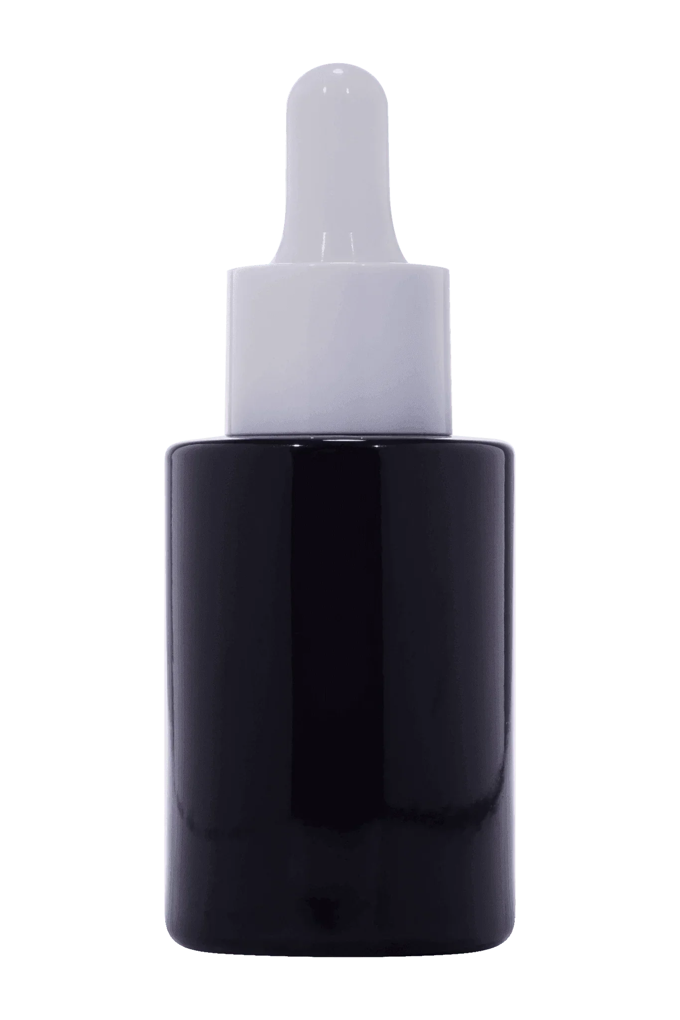 20mm Imported Empty 30ml Flat Neck Black Round Glass Dropper Bottle - Rentra S.P.A™