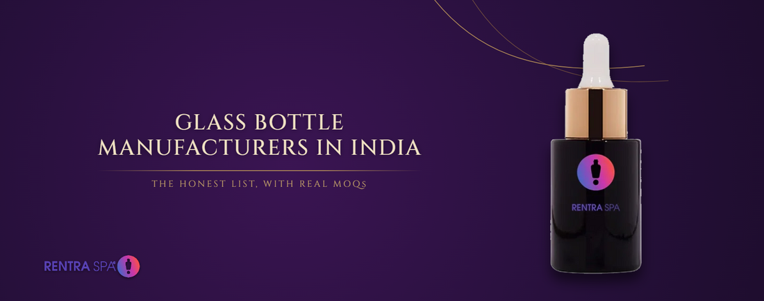 Glass bottle manufacturers in India — the honest list with real MOQs (30ml black glass dropper bottle) | RENTRASPA